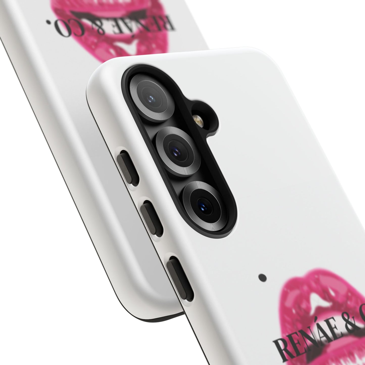 Glossy Pink Lip Print Phone Case — Renae & Co. Designer Protective Case