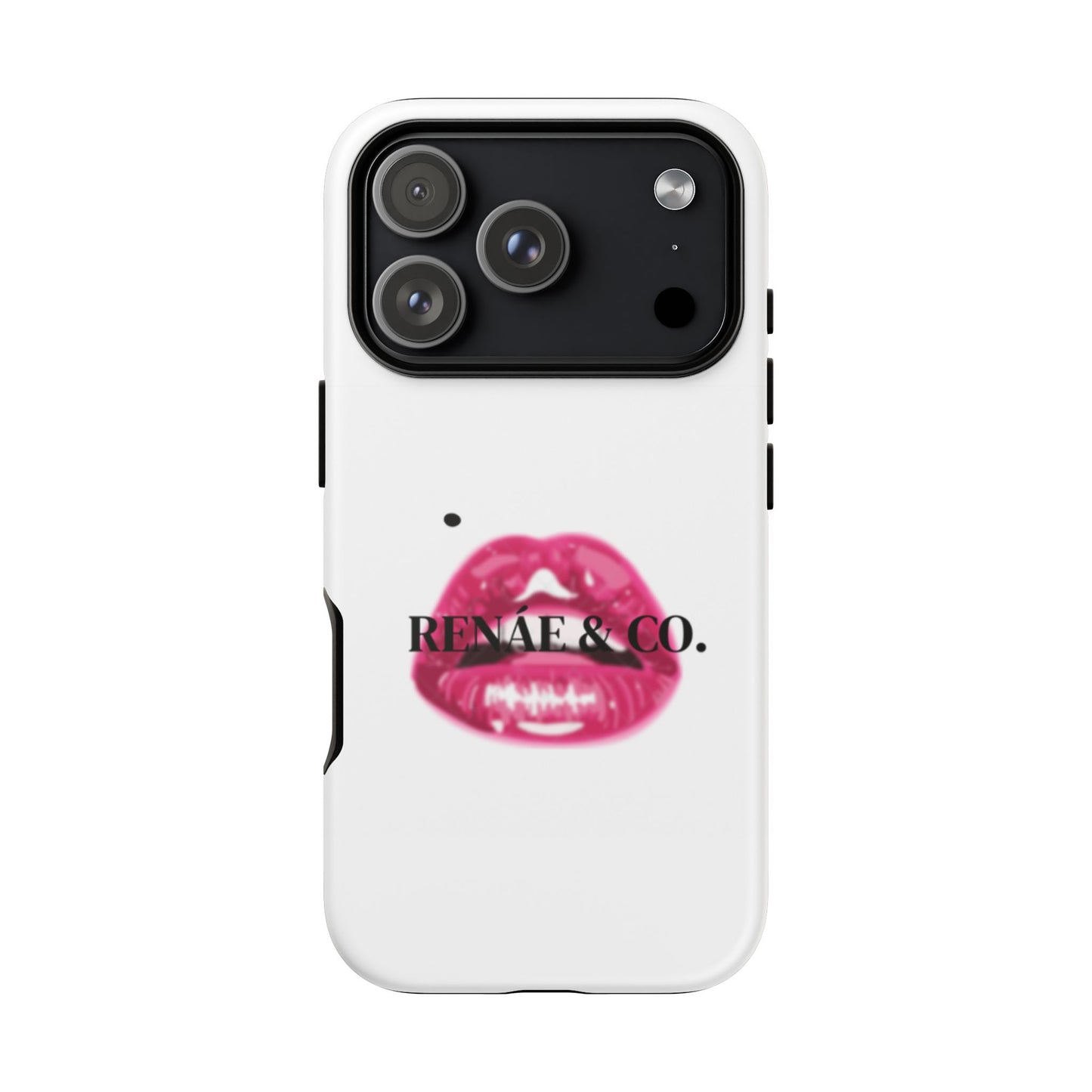 Glossy Pink Lip Print Phone Case — Renae & Co. Designer Protective Case