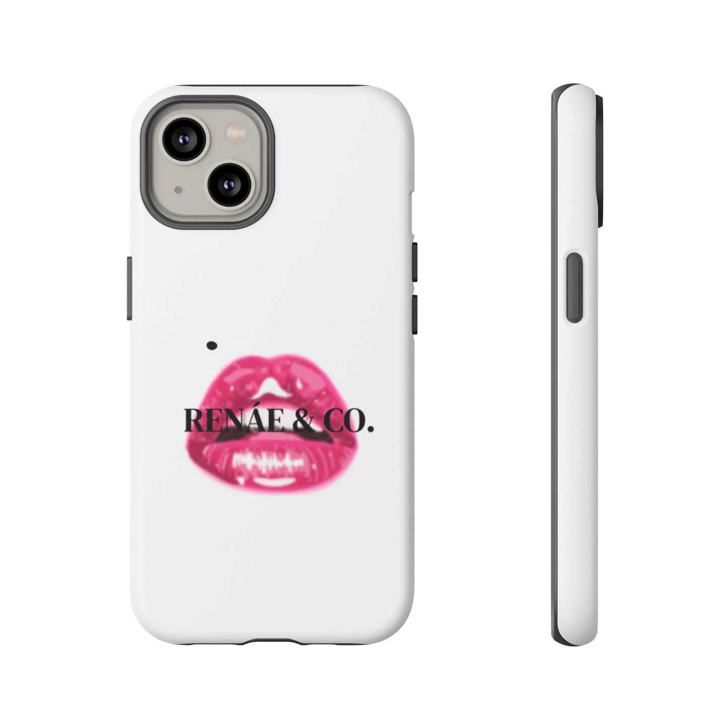 Glossy Pink Lip Print Phone Case — Renae & Co. Designer Protective Case