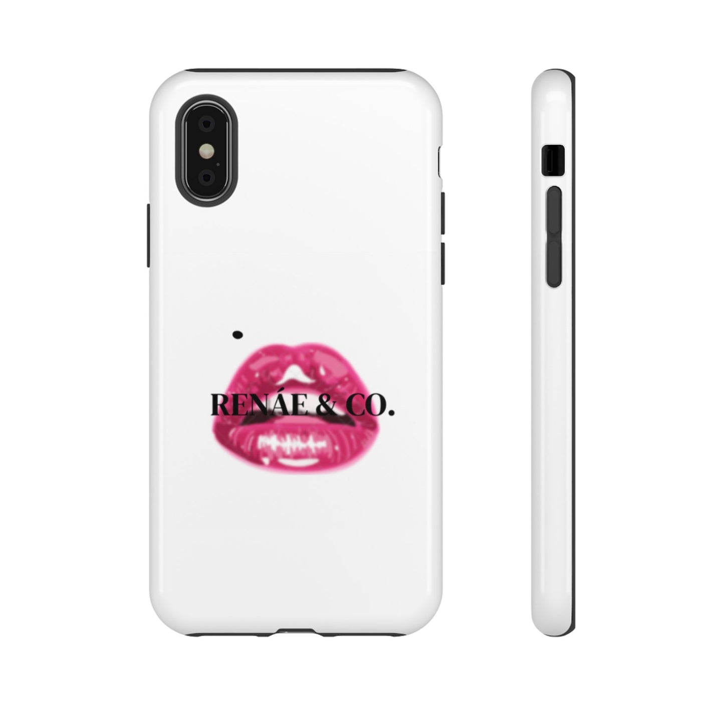 Glossy Pink Lip Print Phone Case — Renae & Co. Designer Protective Case
