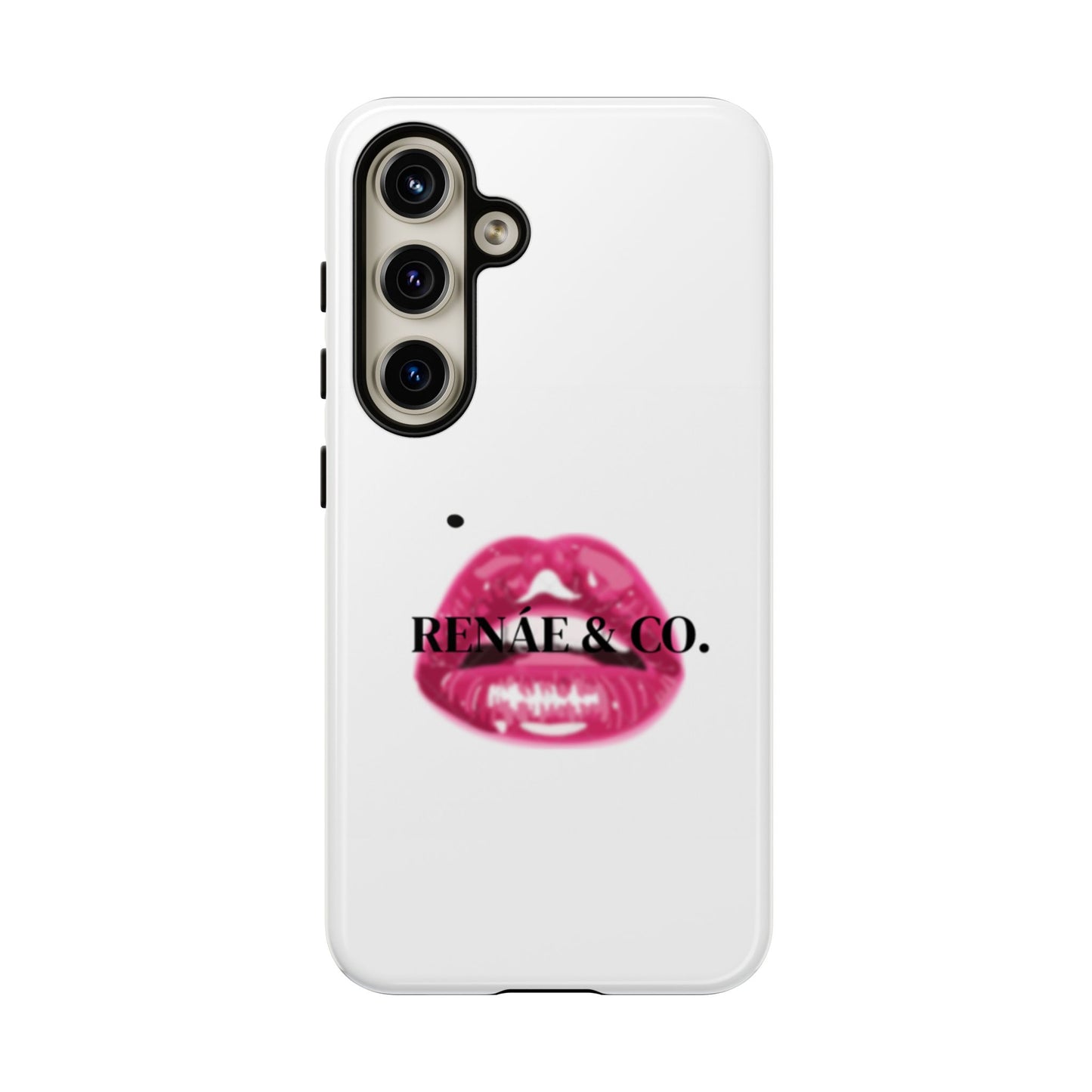 Glossy Pink Lip Print Phone Case — Renae & Co. Designer Protective Case