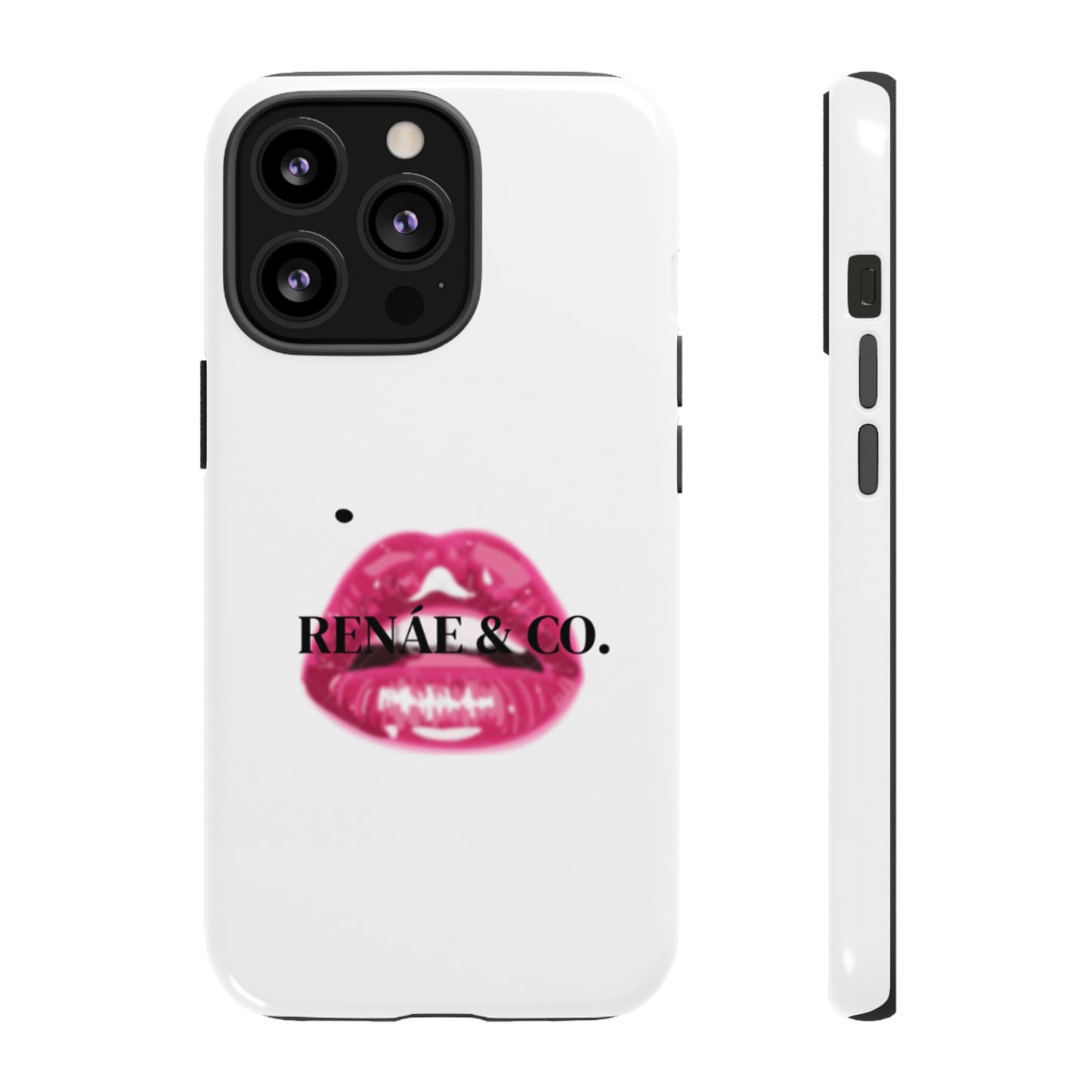 Glossy Pink Lip Print Phone Case — Renae & Co. Designer Protective Case