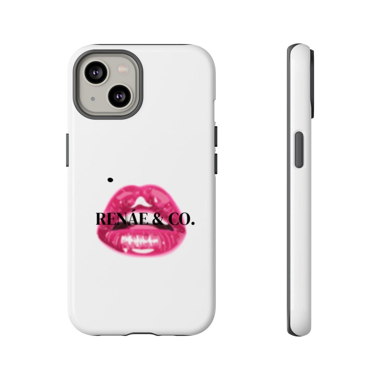 Glossy Pink Lip Print Phone Case — Renae & Co. Designer Protective Case