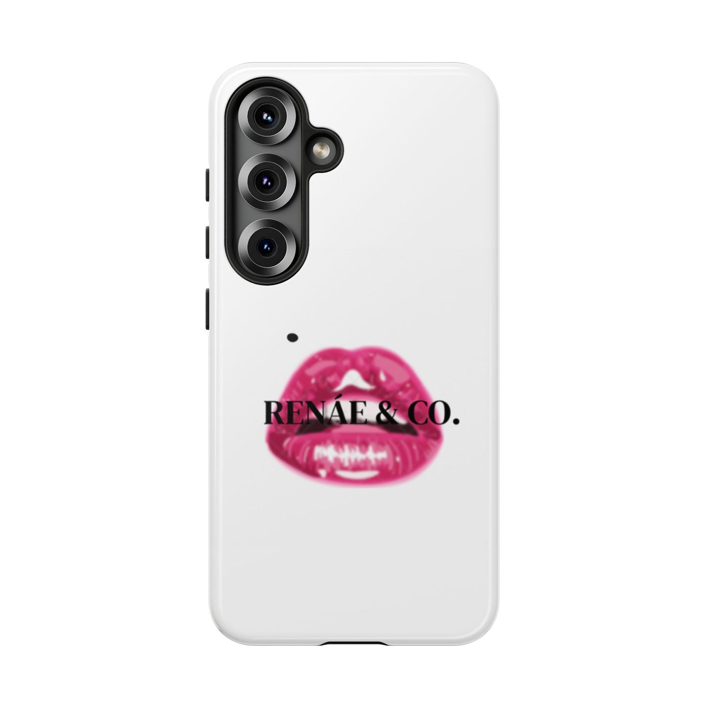 Glossy Pink Lip Print Phone Case — Renae & Co. Designer Protective Case