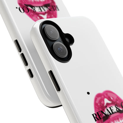 Glossy Pink Lip Print Phone Case — Renae & Co. Designer Protective Case