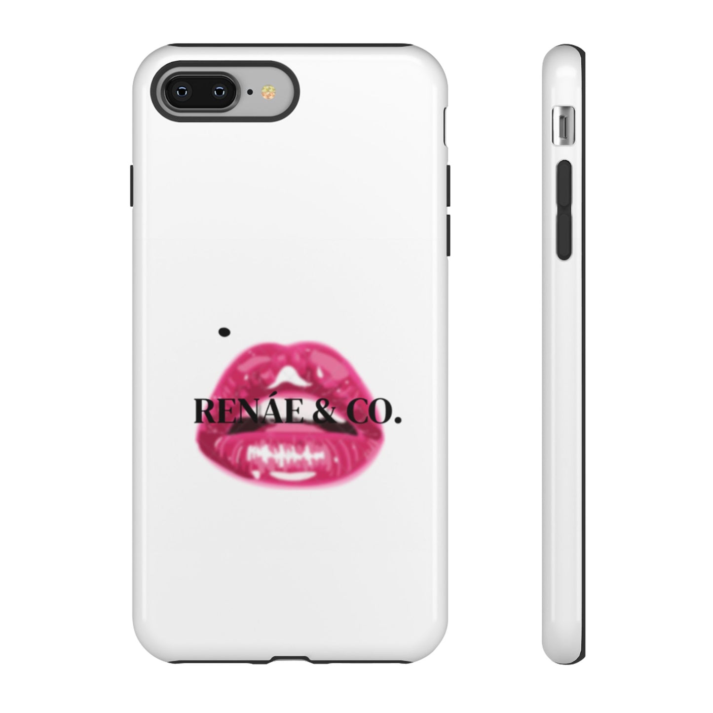 Glossy Pink Lip Print Phone Case — Renae & Co. Designer Protective Case