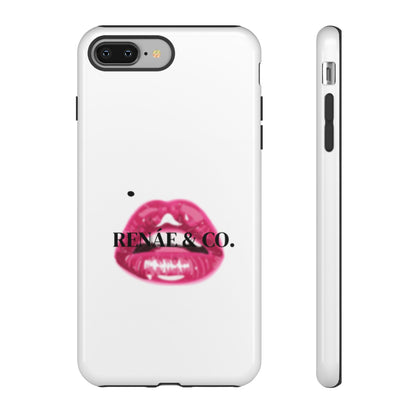 Glossy Pink Lip Print Phone Case — Renae & Co. Designer Protective Case