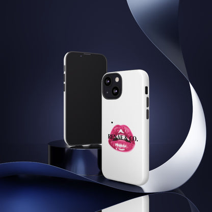 Glossy Pink Lip Print Phone Case — Renae & Co. Designer Protective Case