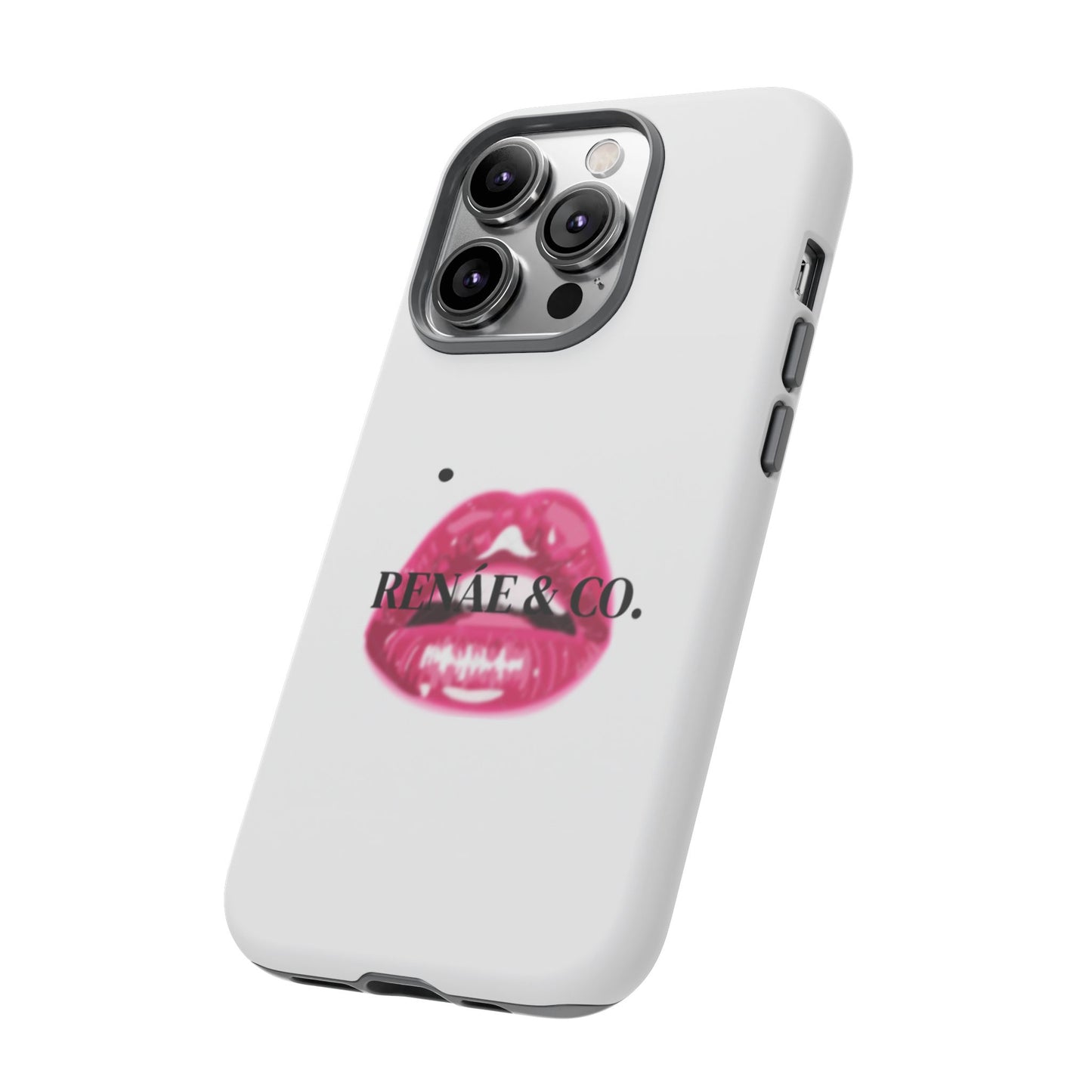 Glossy Pink Lip Print Phone Case — Renae & Co. Designer Protective Case